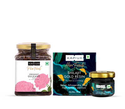 Kapiva Eid Special : Shilajit Gold Resin + Gulkand Combo