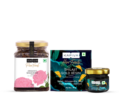 Kapiva Eid Special : Shilajit Gold Resin + Gulkand Combo