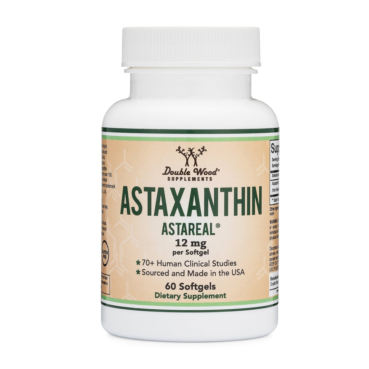 DoubleWood Astaxanthin 12mg Vitamins & Minerals - 60 Softgels