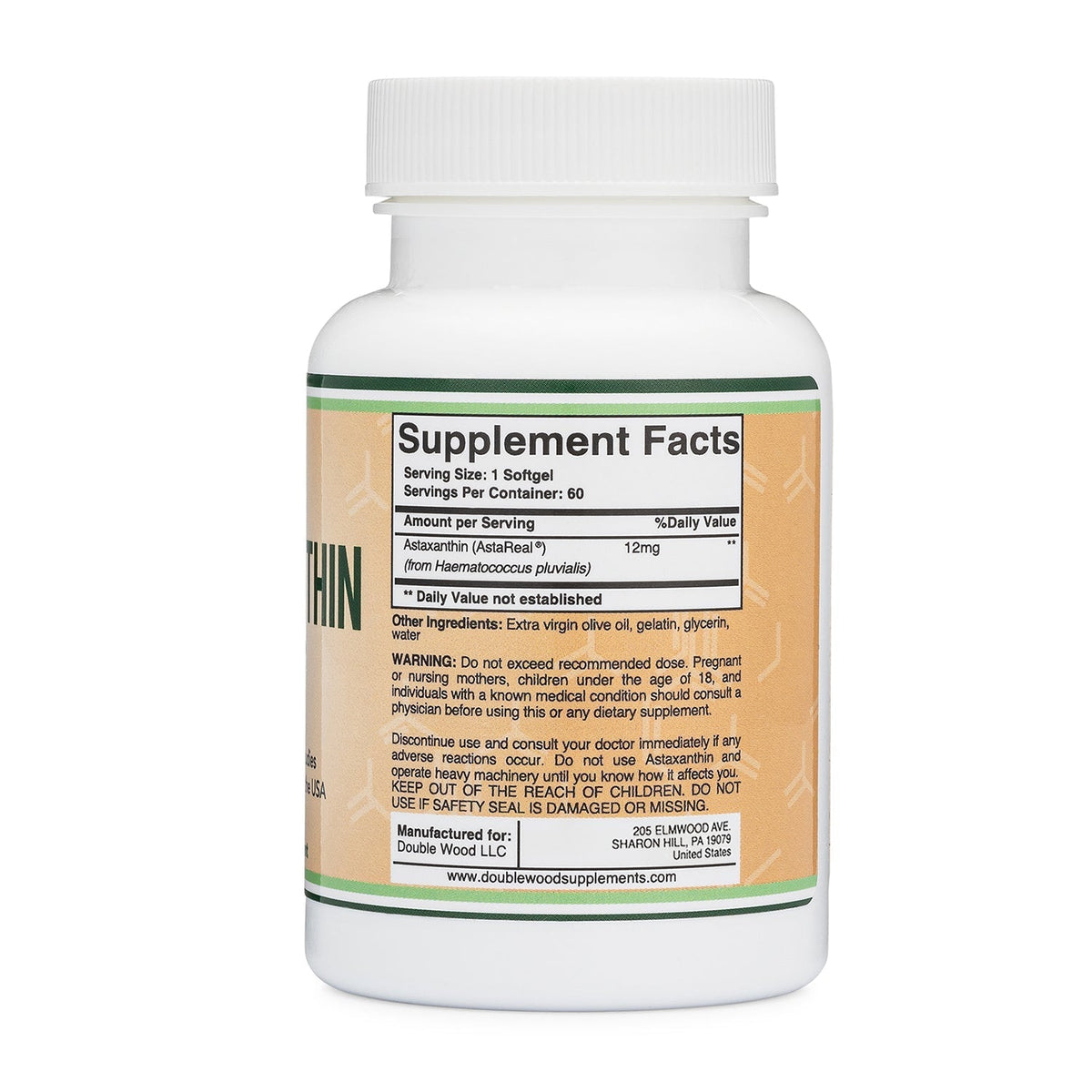 DoubleWood Astaxanthin 12mg Vitamins & Minerals - 60 Softgels - Image 3