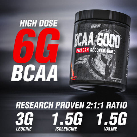 Nutrex Research, BCAA 6000, Fruit Punch, 8.2 oz (231 g)