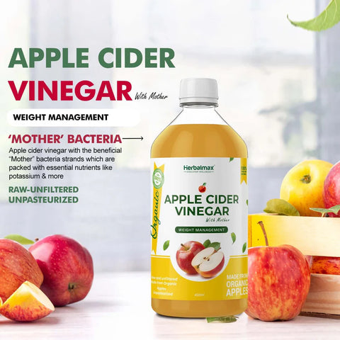 Herbal Max Unfiltered Apple Cider Vinegar With The Mother - 450Ml