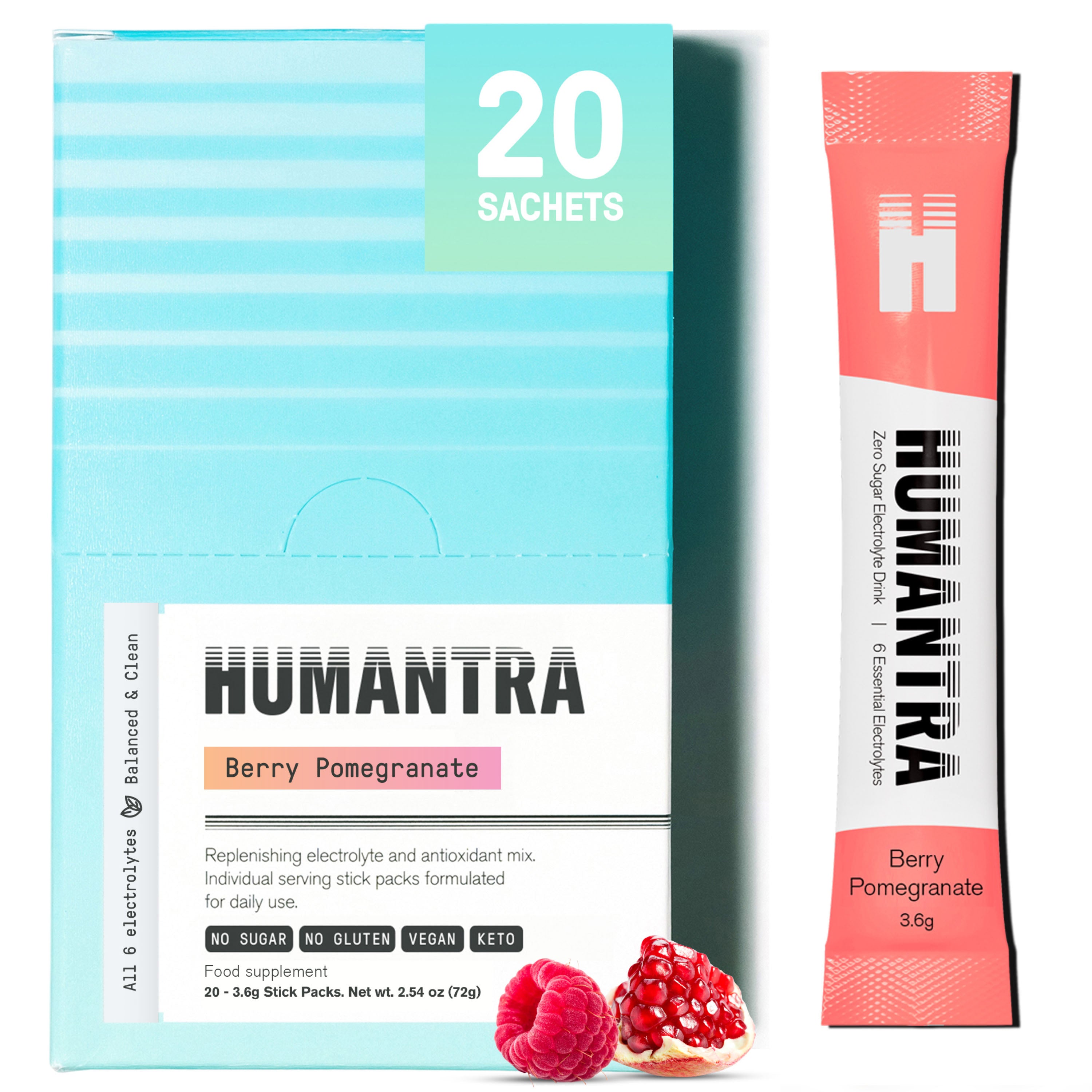 Buy Humantra Electrolyte Berry Pomegranate 70G Online in UAE