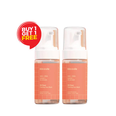 Biocule Oil Clear Foaming Face Wash : BHA + AHA 100ml Buy One Get One