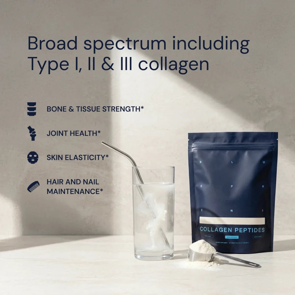 Blueprint Collagen Peptides Powder - Broad Spectrum, 30 Servings