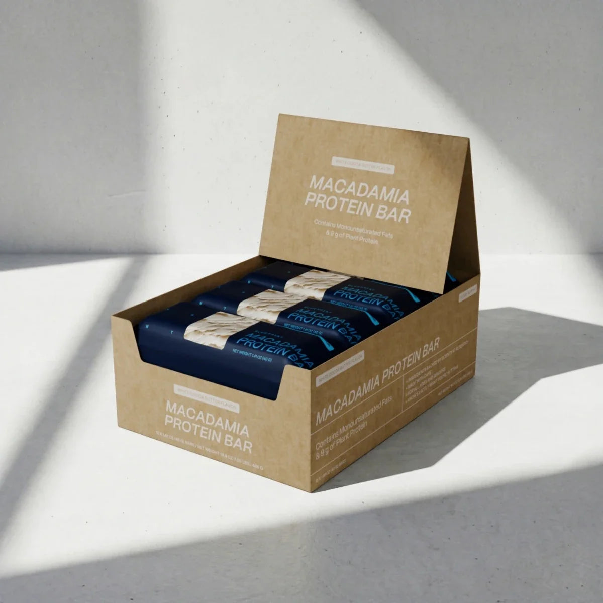 Blueprint Macadamia Protein Bar - Vegan, No Added Sugar - 12 Pack