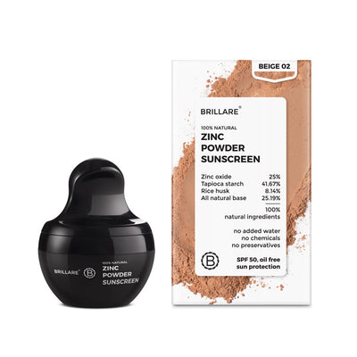 Brillaire Zinc Powder Sunscreen 4 Gm - 2 (Beige)