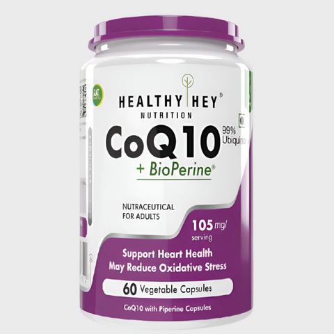 Healthy Hey High Absorption CoQ10 with BioPerine - 125 mg - 60 Capsules