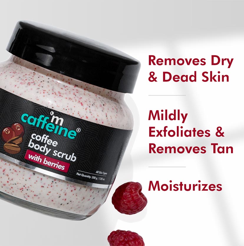 mCaffeine Coffee Body Scrub With Berries 200 Gm