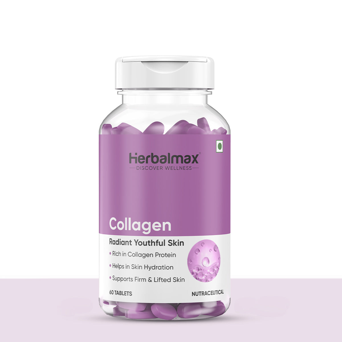 Herbal Max Collagen Beauty Supplements - 60 Tablets, 800mg