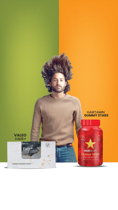 مجموعة فاليوهير بلس (Valeo Hair+) و هيرتامين جامي ستارز (Hairtamin Gummy Stars)