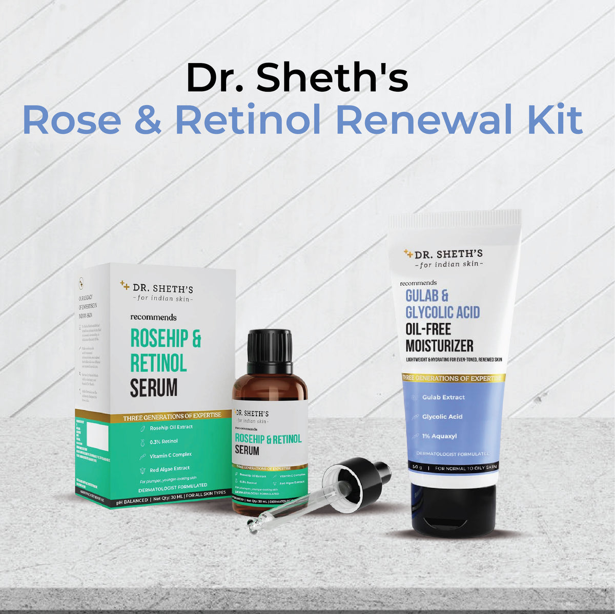 Dr. Sheth's Rose & Retinol Renewal Kit