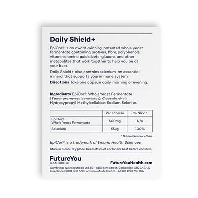 FutureYou Cambridge Daily Shield with EpiCor® - Vegan Capsules, 28 Day Supply - Image 3