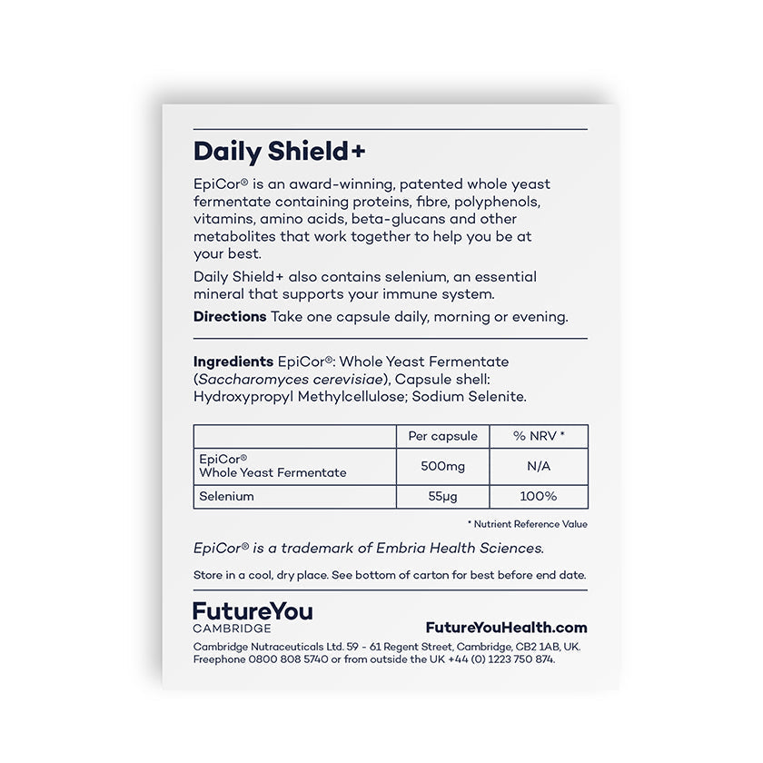 FutureYou Cambridge Daily Shield with EpiCor® - Vegan Capsules, 28 Day Supply - Image 3