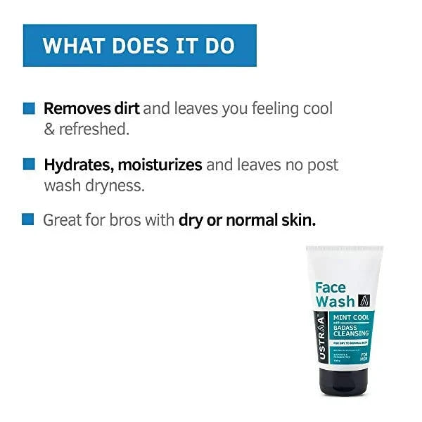 Ustra Face Wash Mint Cool with Badass Cleansing - 100g - Image 4
