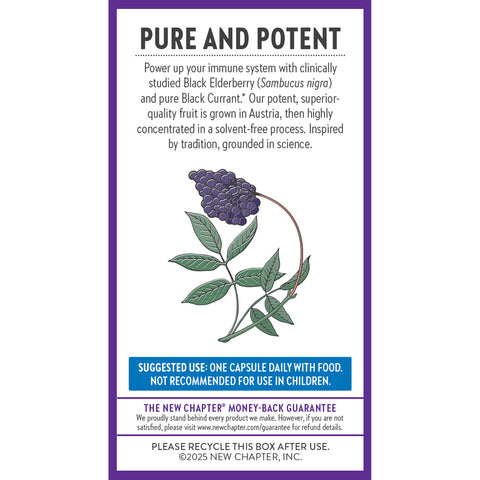 NEW CHAPTER Elderberry Force, 30 Vegan Capsules
