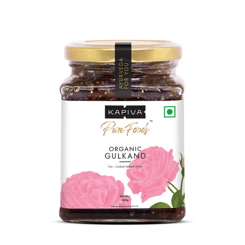 Kapiva Organic Gulkand 300gms + Kapiva Kashmiri Kesar 1g