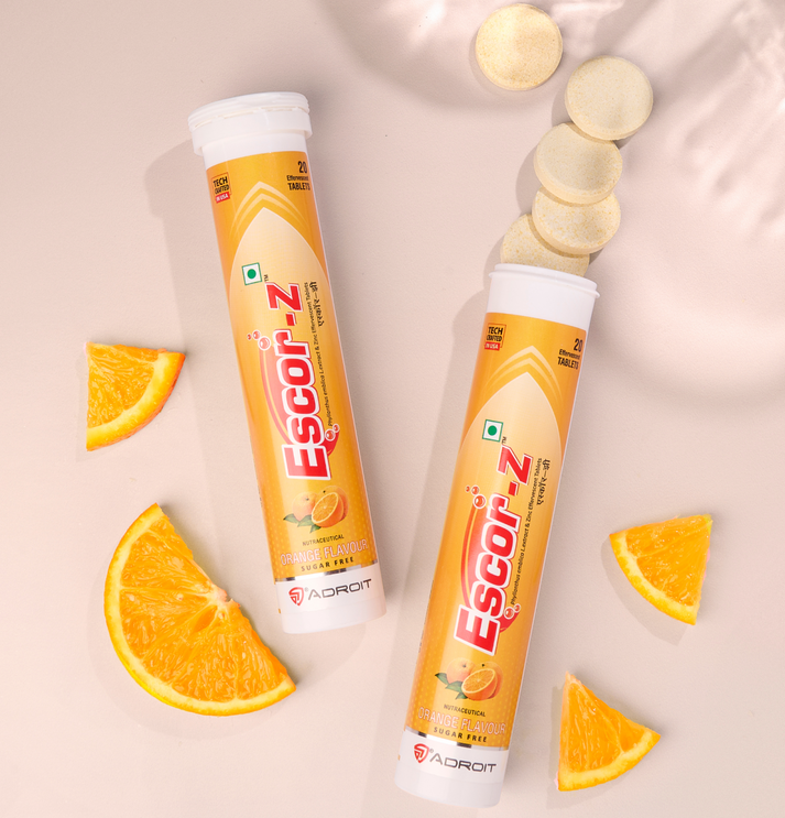 Glutone Escor-Z Effervescent Tablets (Orange Flavour) 20