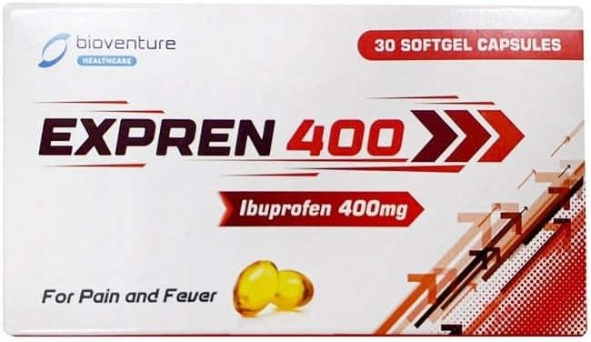 Expren 400 Ibuprofen 400mg 30-Softgel Capsules