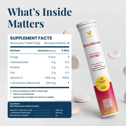 Valeo Glutathione+ Effervecent 40Tabs