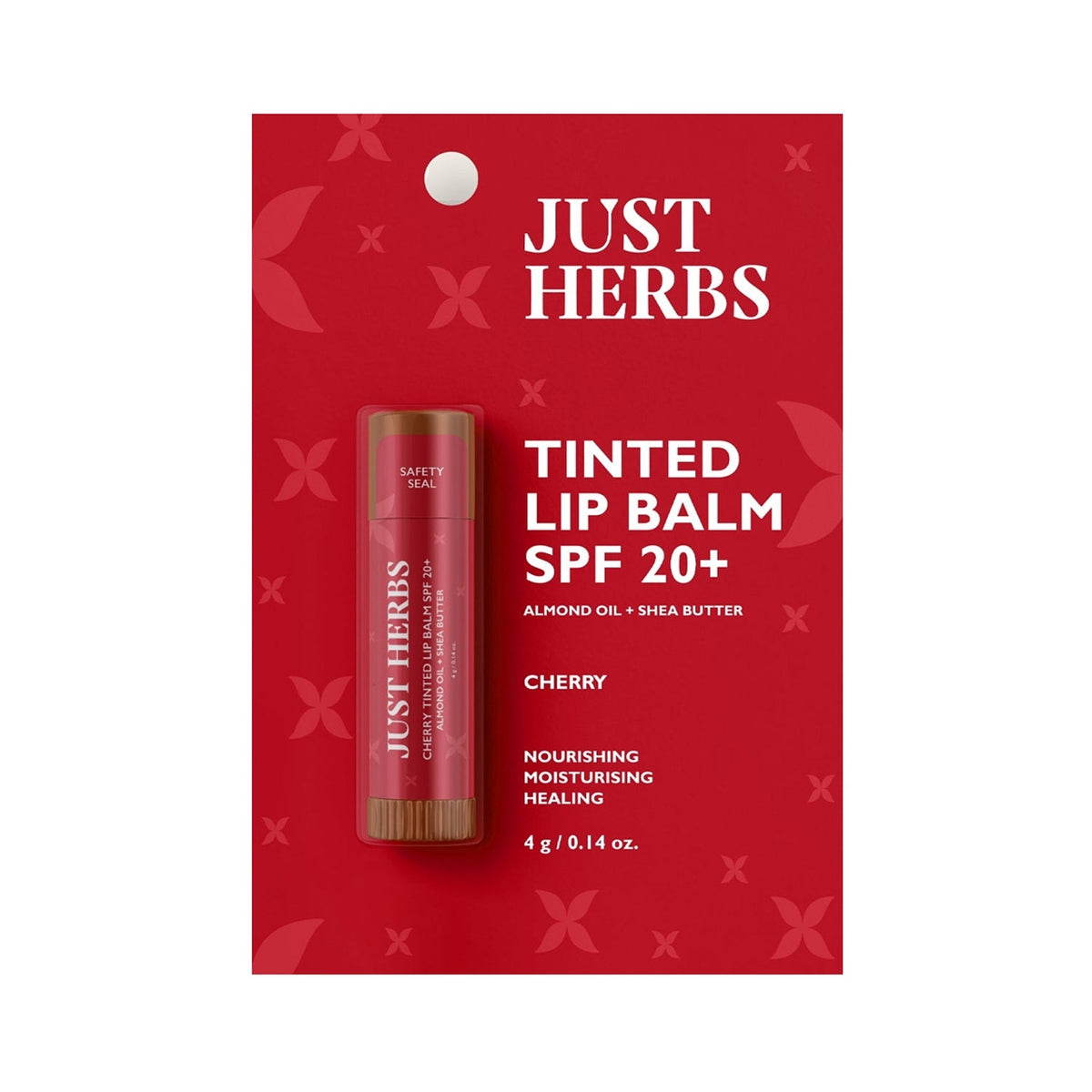 Just Herbs Tinted Lip Balms Spf 20+ (Cherry) 4g