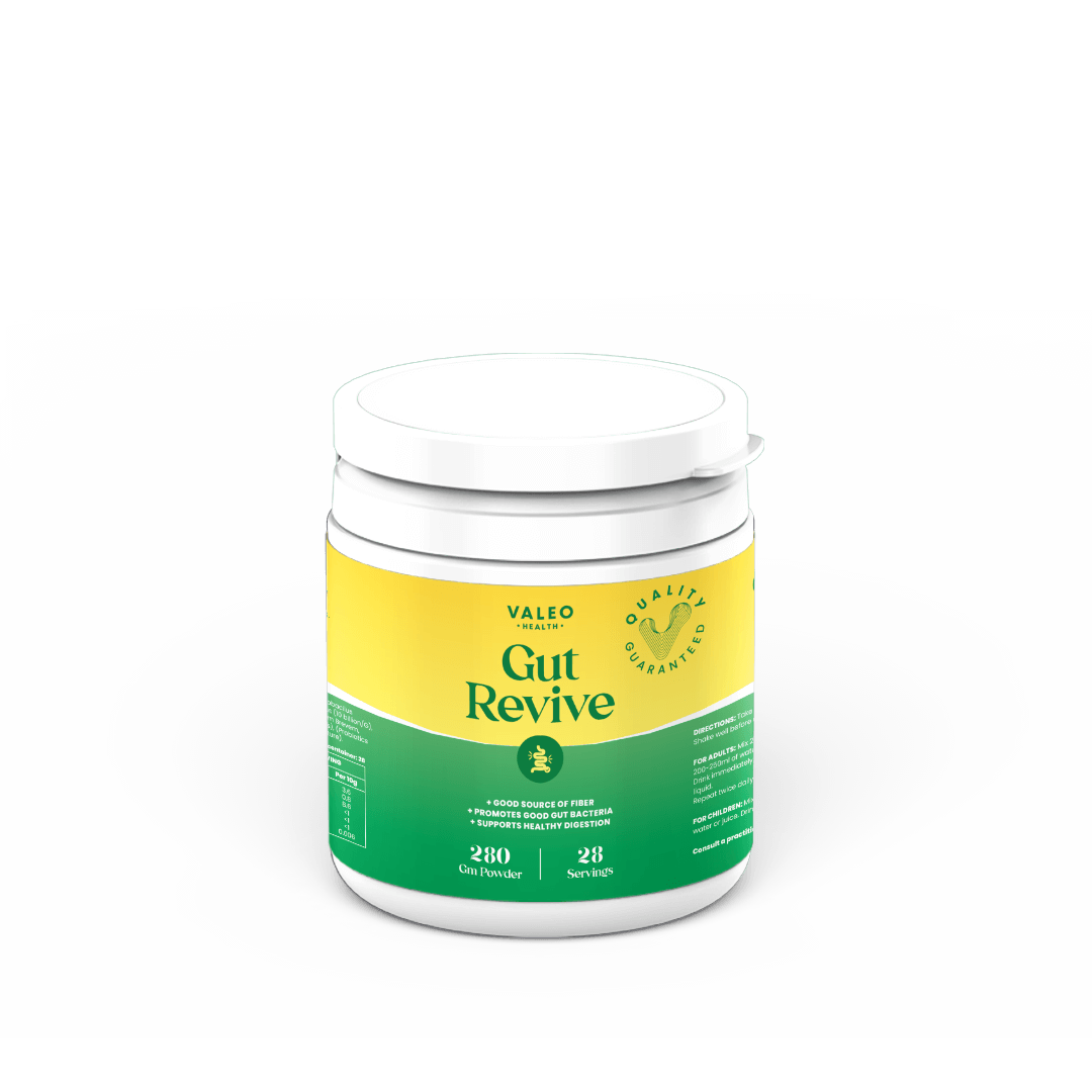 Valeo Gut Revive | Gut Cleanse for Women & Men | Prebiotics, Probiotics & Fiber for Digestive Health - 280g Powder