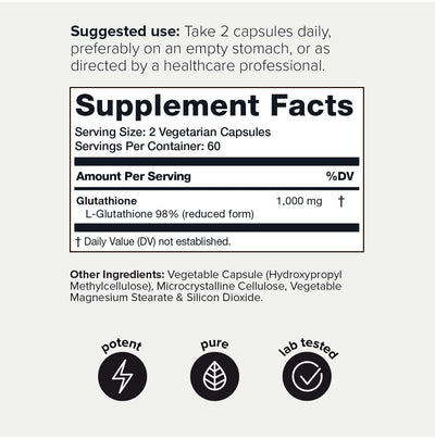 Toniiq Ultra High Strength Glutathione Capsules - 1000mg, 120 Count - Image 2