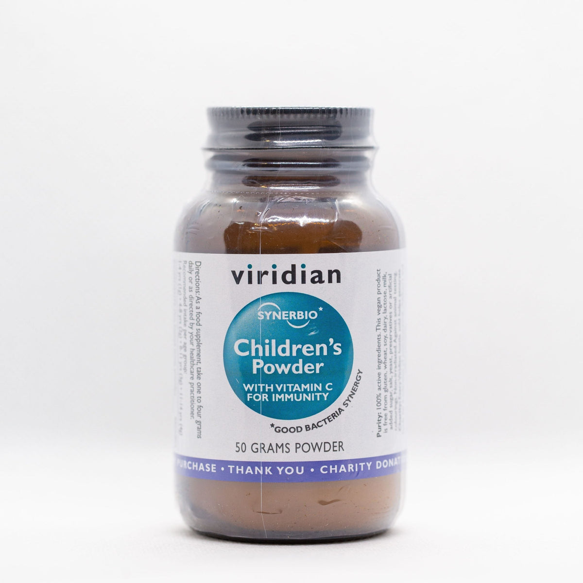 Viridian Synbiotic Children's Powder - Gut Health Probiotics - 100g