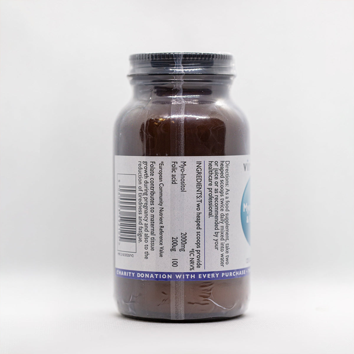 Viridian MyoInositol & Folic Acid Powder - Vitamins & Minerals, 120g - Image 3