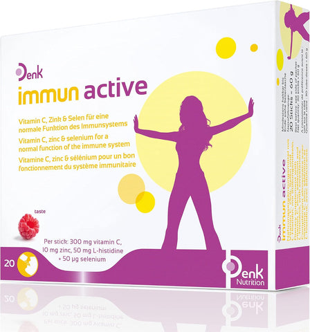 Denk Immun Active Direct Stick Powder - Vitamin C, Zinc, Selenium - 20 Sticks, 40g
