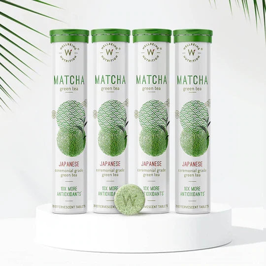 Wellbeing Nutrition Matcha Green Tea - Functional Hydration Drink, Pack of 4