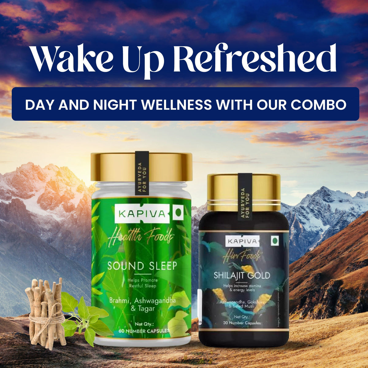 Kapiva Shilajit Gold 30s+ Sound Sleep (COMBO)