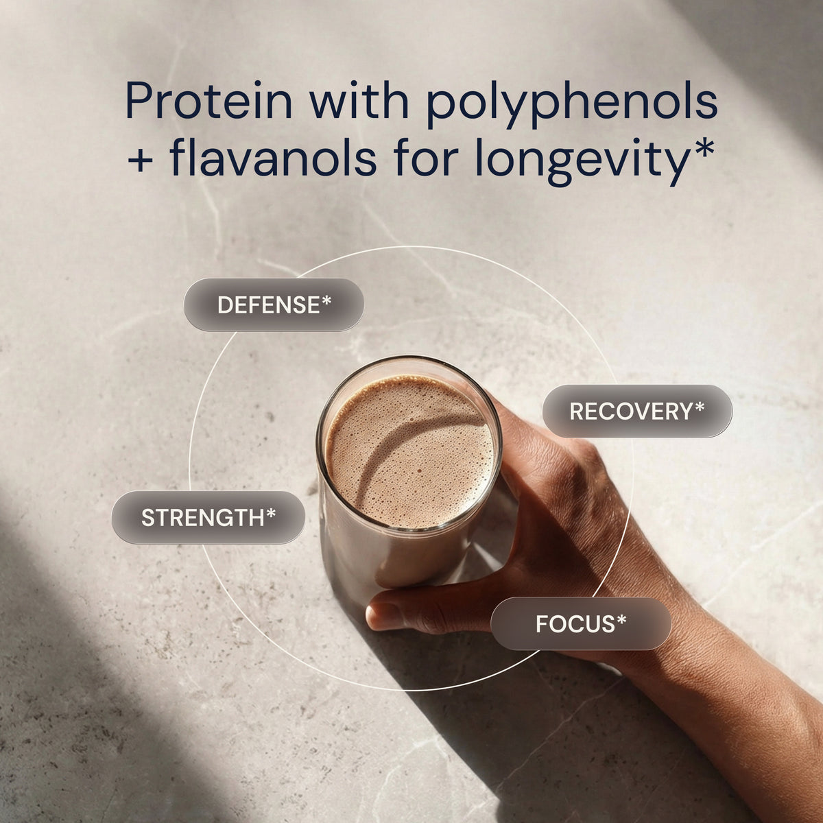 Blueprint Longevity Protein - Chocolate | 26g Plant-Based Protein - 30-Day Supply
