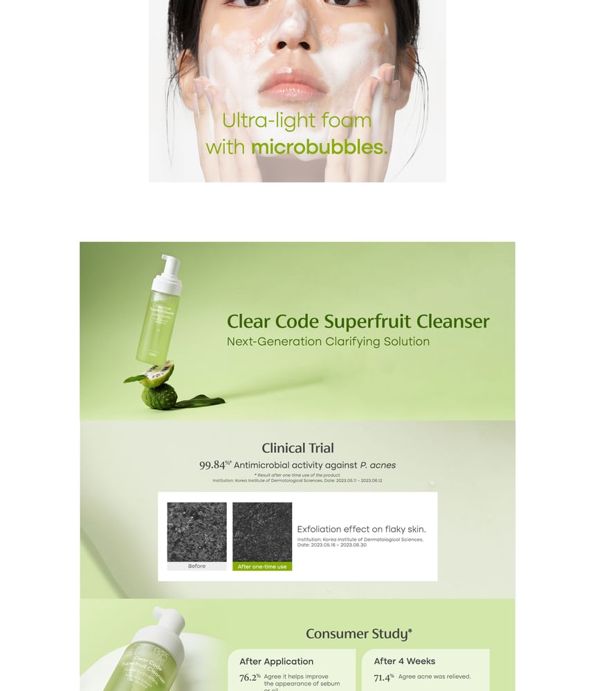 Purito Clear Code Superfruit Face Cleanser 150ml - Image 6