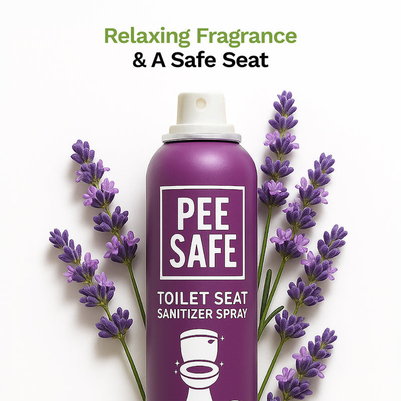 Pee Safe Toilet Seat Sanitizer Spray - Lavender, 75ml - Image 5