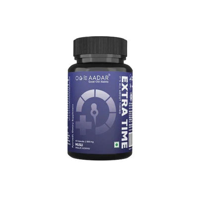 AADAR EXTRA TIME | builds performance time & pleasure | stamina Builder | Shilajit, Gokhru, Musli 60 Capsules