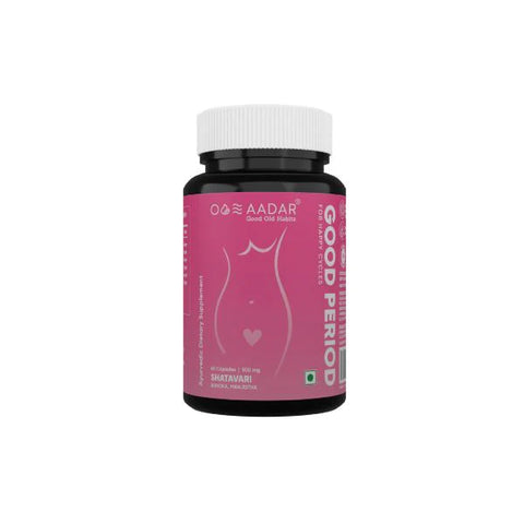 AADAR Good Period Capsule, Regulates menstrual cycle (Period Pain Relief) (60 Capsules)