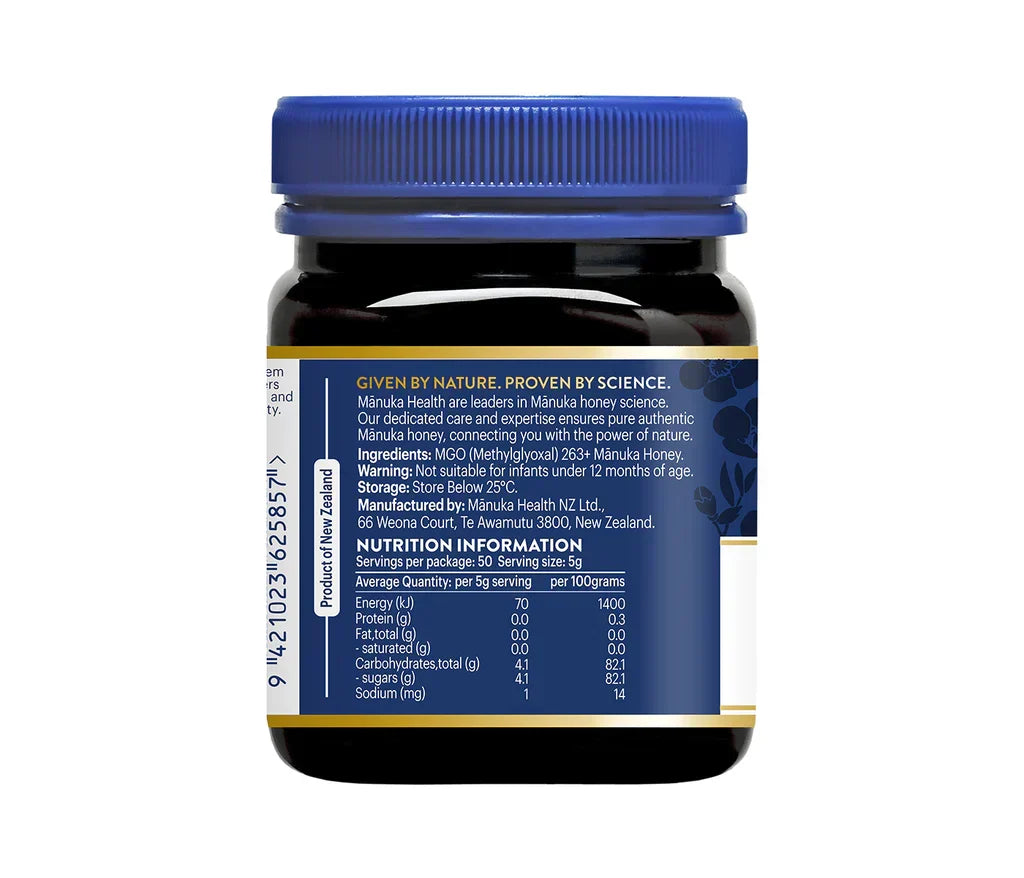 Manuka Health MGO 263+ Manuka Honey - 100% Pure New Zealand Honey, 250g - Image 2