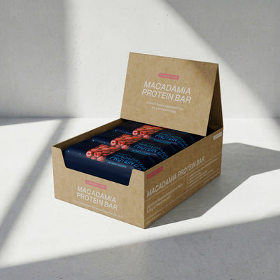 Blueprint Macadamia Protein Bar - Raspberry - 9g Protein, No Added Sugar, 12 Bars