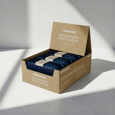 Blueprint Macadamia Protein Bar - White Cocoa Butter - 9g Protein, No Added Sugar, 12 Bars
