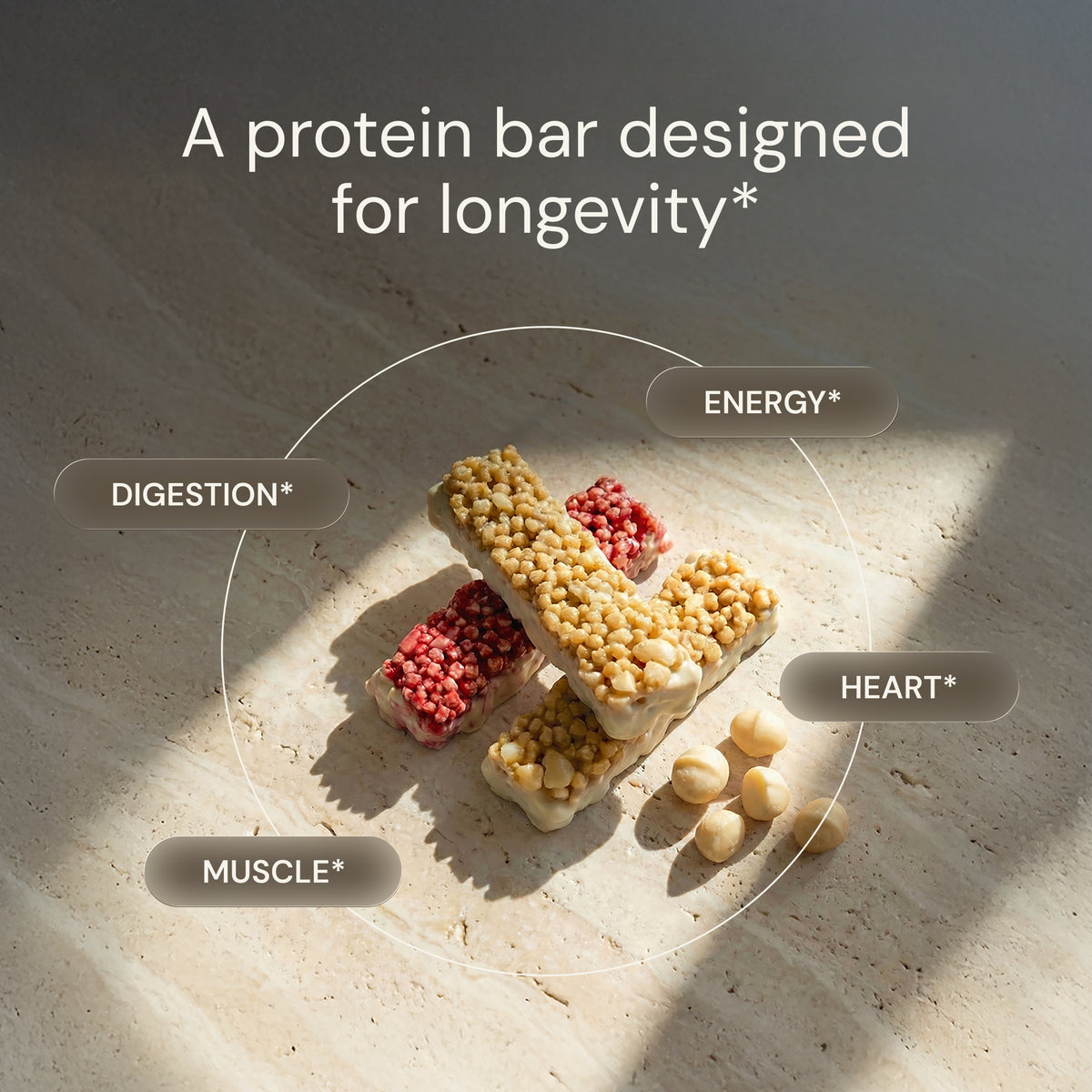 Blueprint Macadamia Protein Bar - Raspberry - 9g Protein, No Added Sugar, 12 Bars