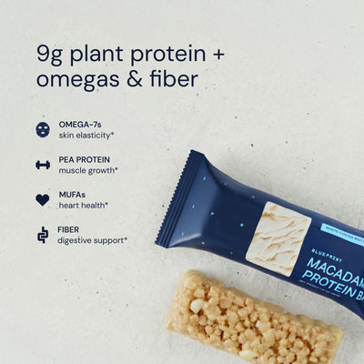 Blueprint Macadamia Protein Bar - White Cocoa Butter - 9g Protein, No Added Sugar, 12 Bars