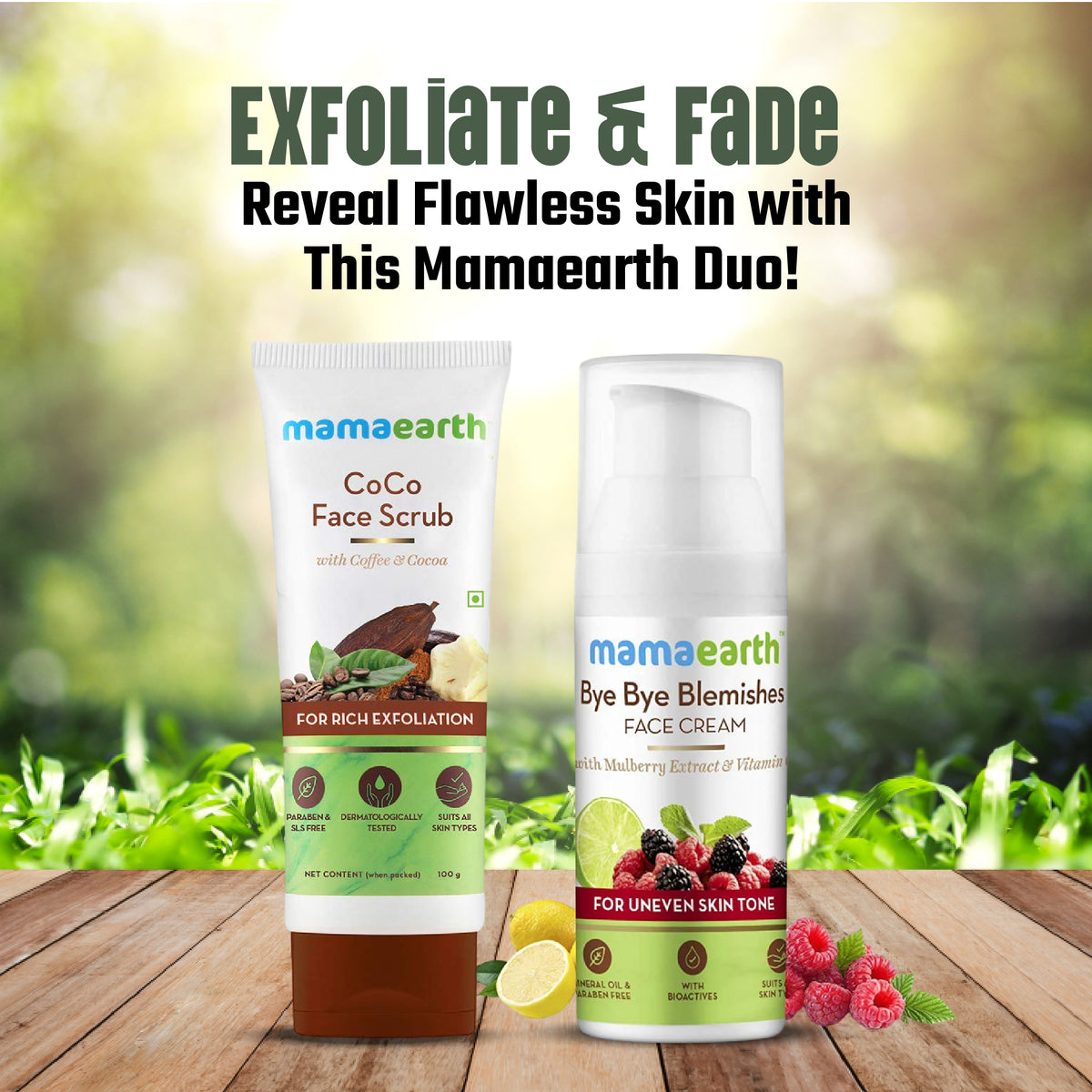 Mamaearth Bye Bye Blemishes (30ml) + Mamaearth CoCo Face Scrub With Coffe & Cocoa