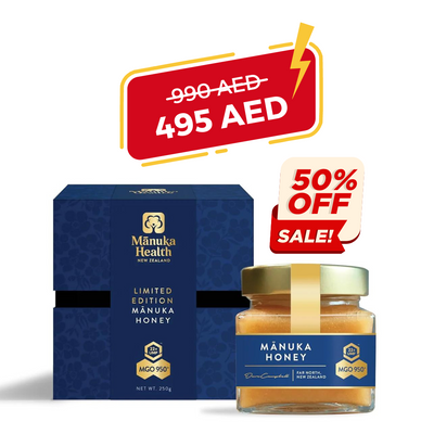 Manuka Health Umf 22+/mgo 950+ Limited Edition Manuka Honey (250g/8.8oz), Superfood, Authentic Raw Honey From New Zealand