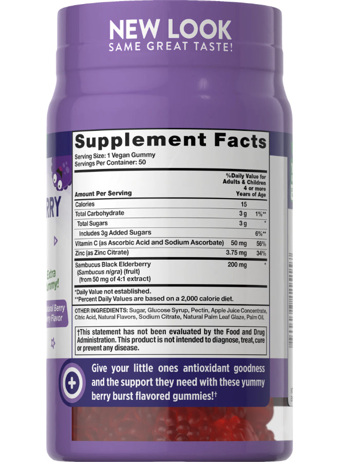 Nature's Truth Kids Black Elderberry with Vitamin C & Zinc Gummies - 60 Count - Image 4