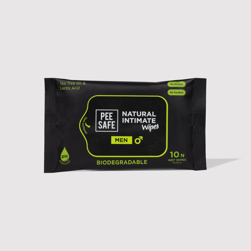 Pee Safe Intimate Wipes for Men - 10 Pack