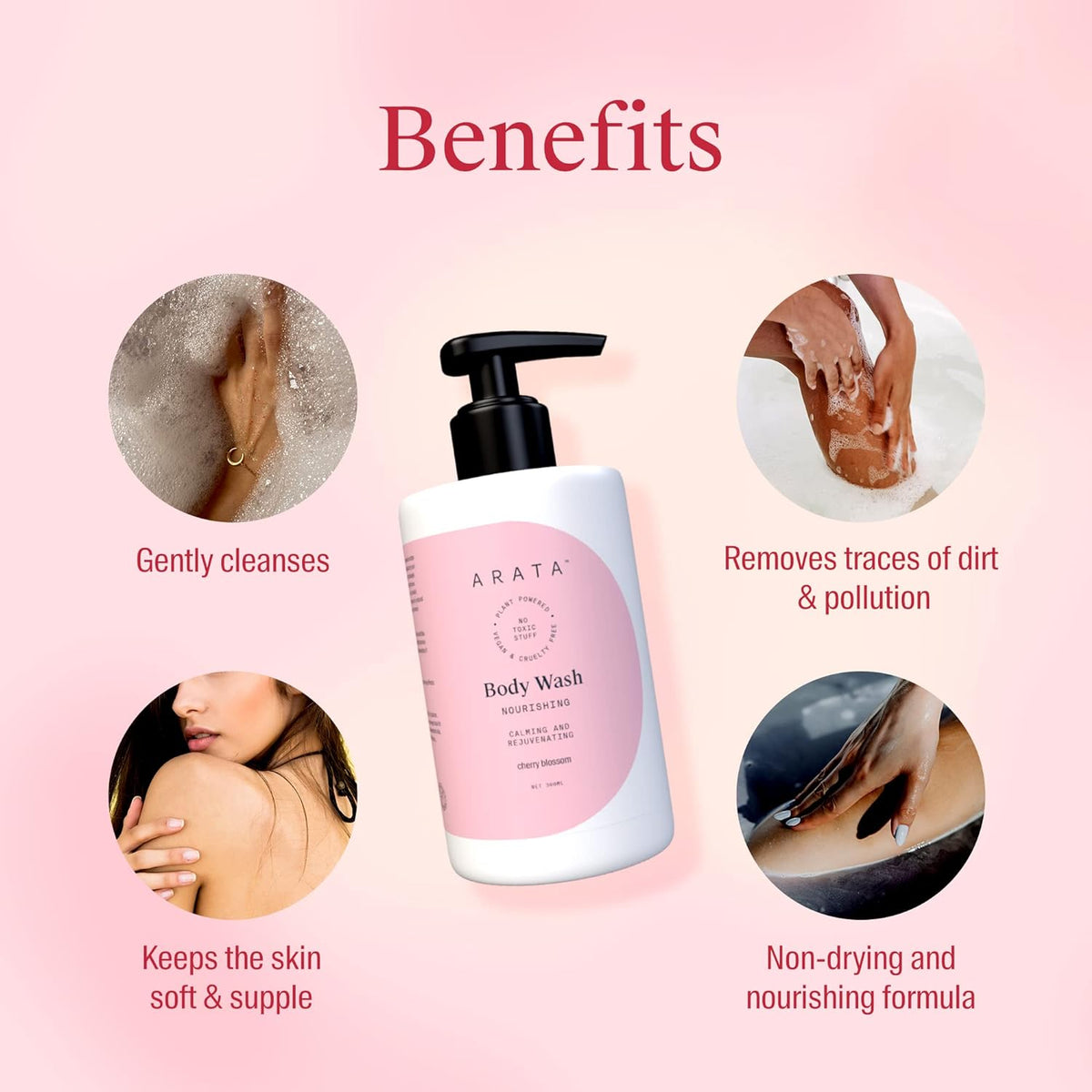 Arata Body Wash Nourishing - 300ml - Image 4