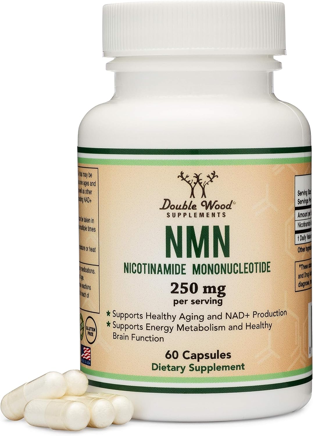 Doublewood NMN 250mg Vitamins & Minerals 60 Capsules