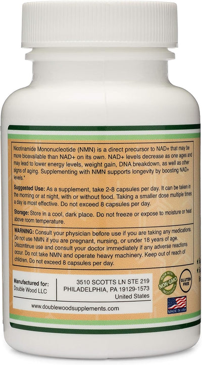 Doublewood NMN 250mg Vitamins & Minerals 60 Capsules - Image 4