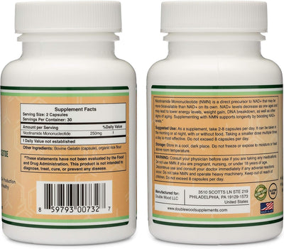 Doublewood NMN 250mg Vitamins & Minerals 60 Capsules - Image 2